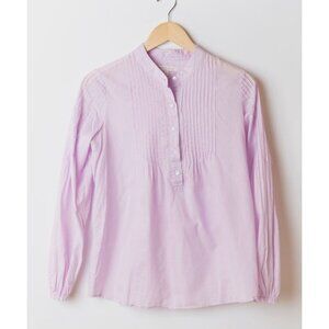Rosie Pope Women Size M Maternity Top Pea in the Pod Pink Button Up 100% Cotton